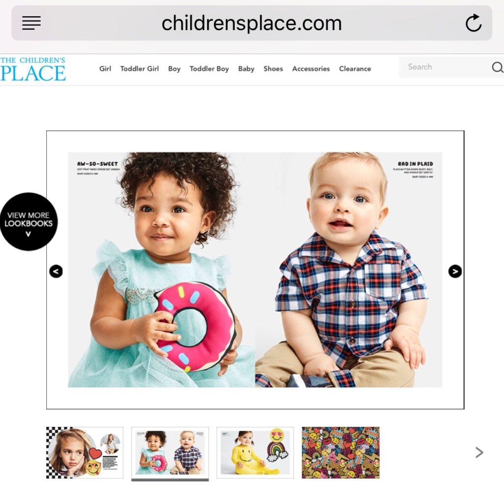 AnnDrew modeling for children's place - indrewsshoes.com