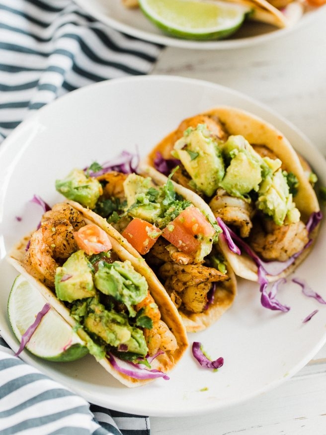 YUM – SHRIMP TACOS WITH SHAVED BRUSSELS SPROUTS